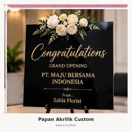 Papan Bunga Akrilik Pangkajene Kepulauan